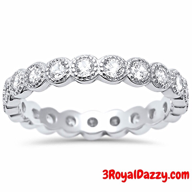Solid Silver Antique Style Bezel